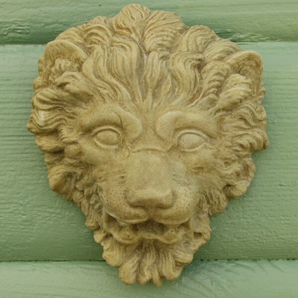 Cement Lion Mask Statue for indoor or outdoor use